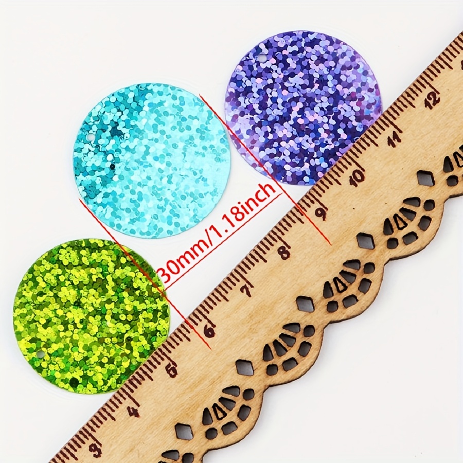Large Sequins Side Drilling PVC Round Loose Sequin Craft